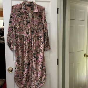 Anthropologie Hermant &Nandita velvet burn out dress size L